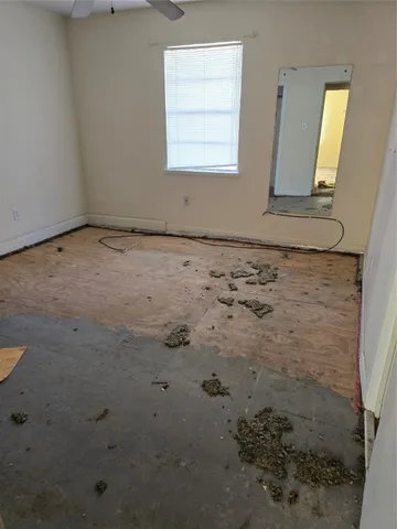 an empty room with a window