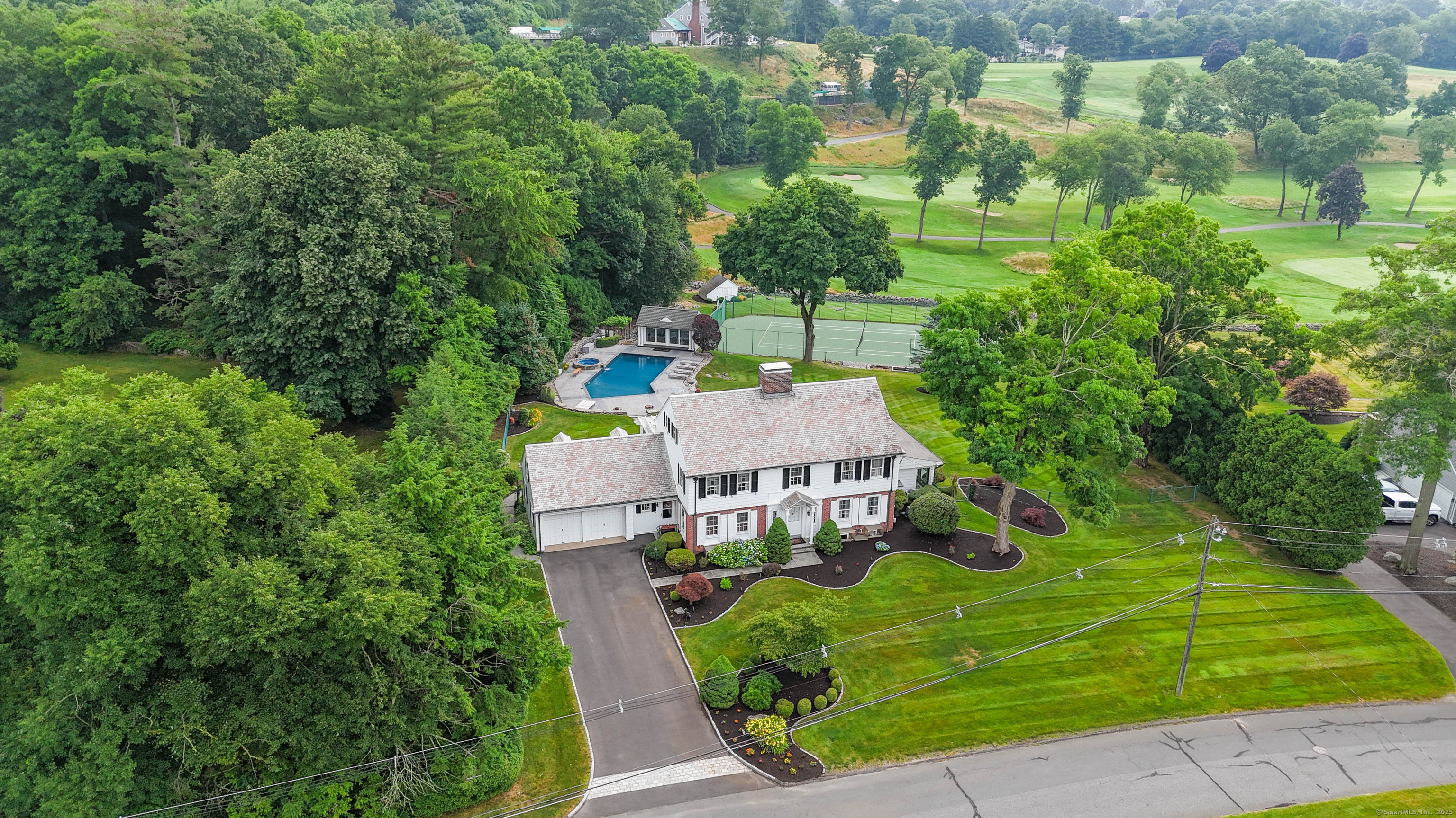 77 Eastfield Road Waterbury, CT 06708 - Photo 22 of 40 an aerial view of a house with a yard