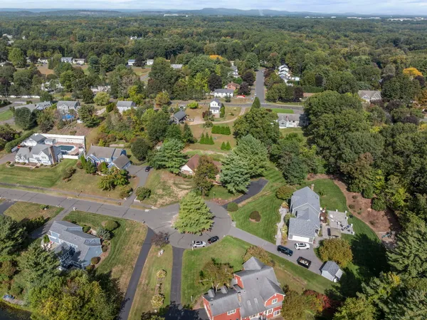 an aerial view of multiple house