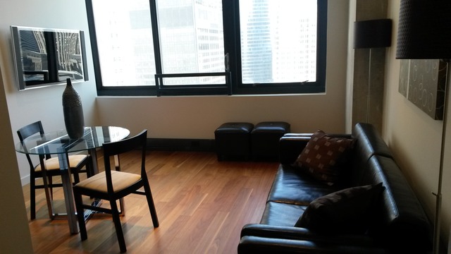 235 West Van Buren Street, Unit 3620 Chicago, IL 60607 - Photo 8 of 12 a view of a hallway with furniture and a window