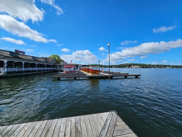 a view of a lake with houses