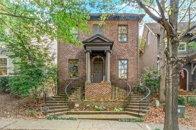 a front view of a house