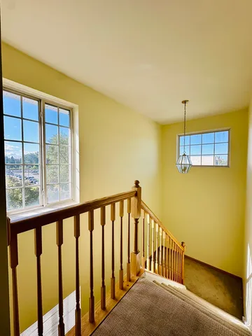 a view of a room with a window