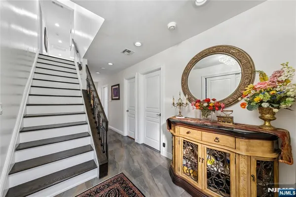 a view of a garage with rack