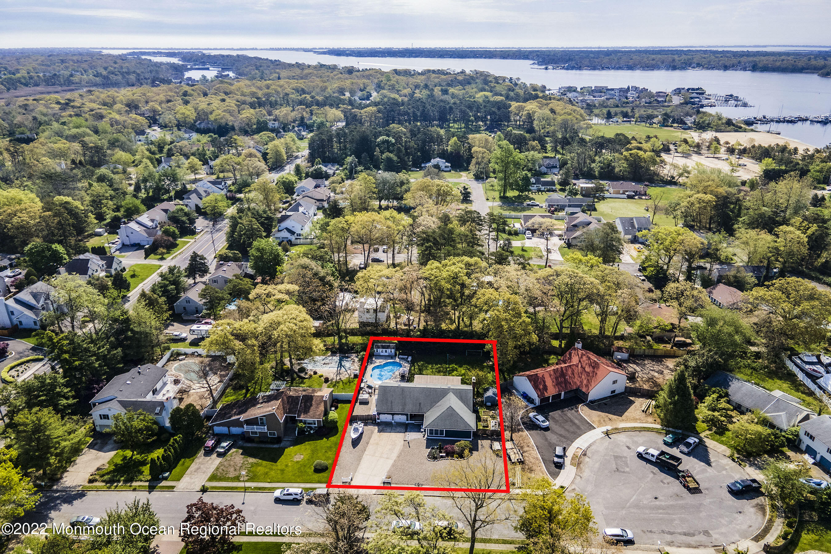 9 Lawrence Drive Brick, NJ 08724 - Photo 37 of 39 FrontAerial with outline