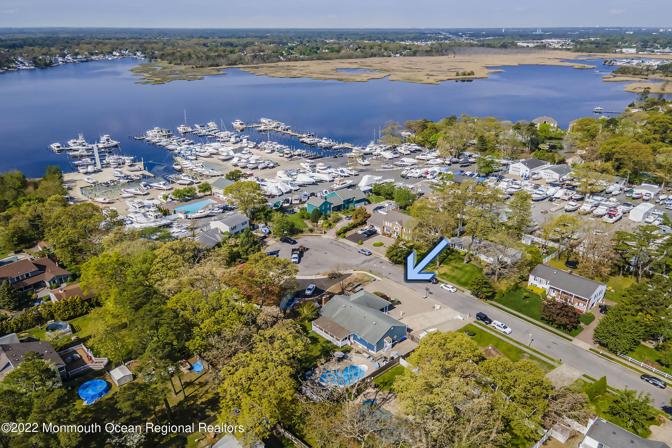 9 Lawrence Drive Brick, NJ 08724 - Photo 38 of 39 RearRightAerial with arrow