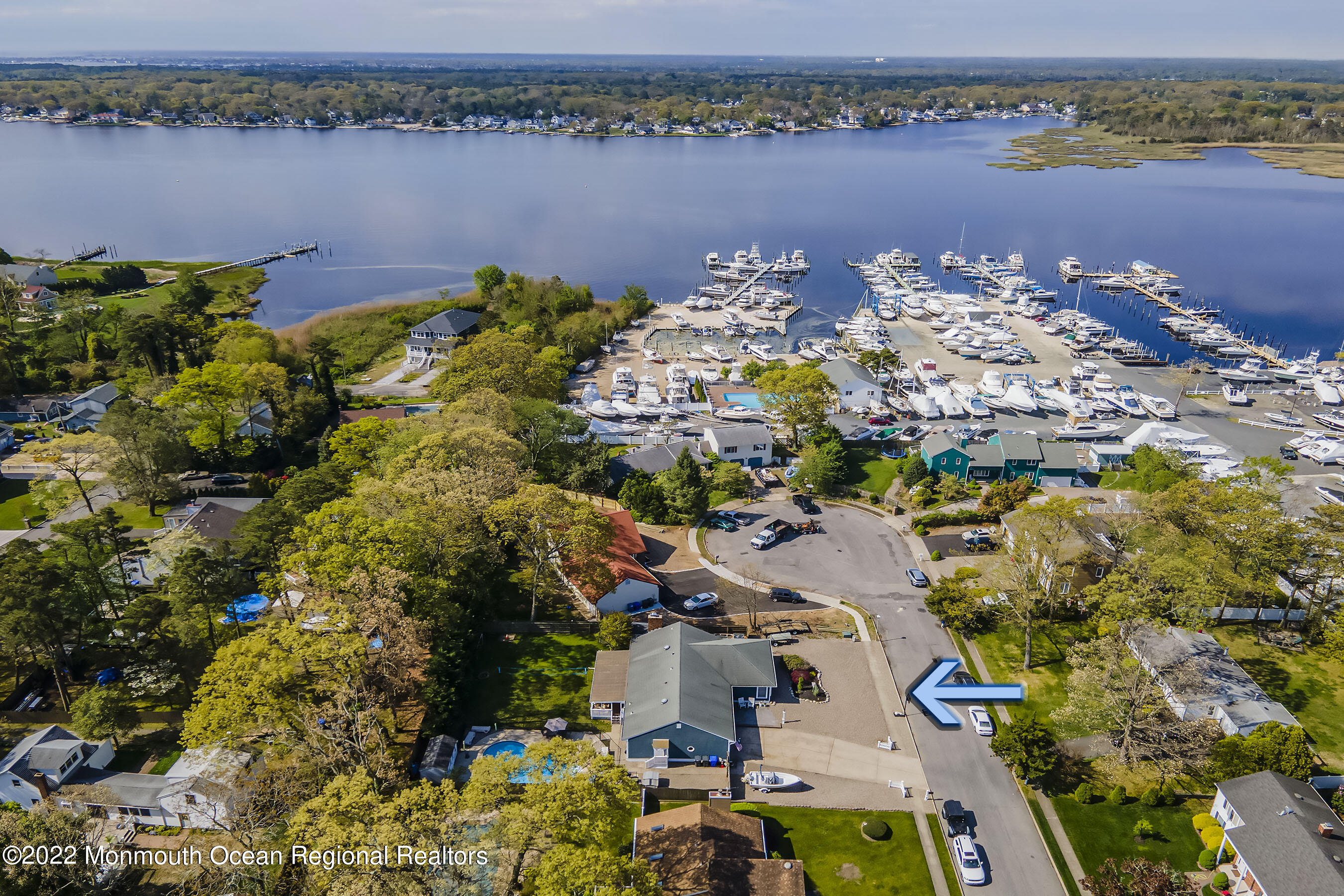 9 Lawrence Drive Brick, NJ 08724 - Photo 39 of 39 SideAerial with arrow