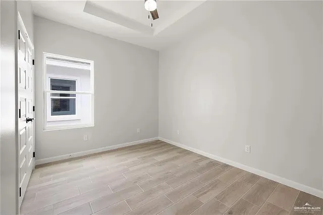 an empty room with a window