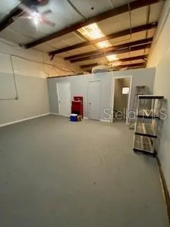 a view of a garage room