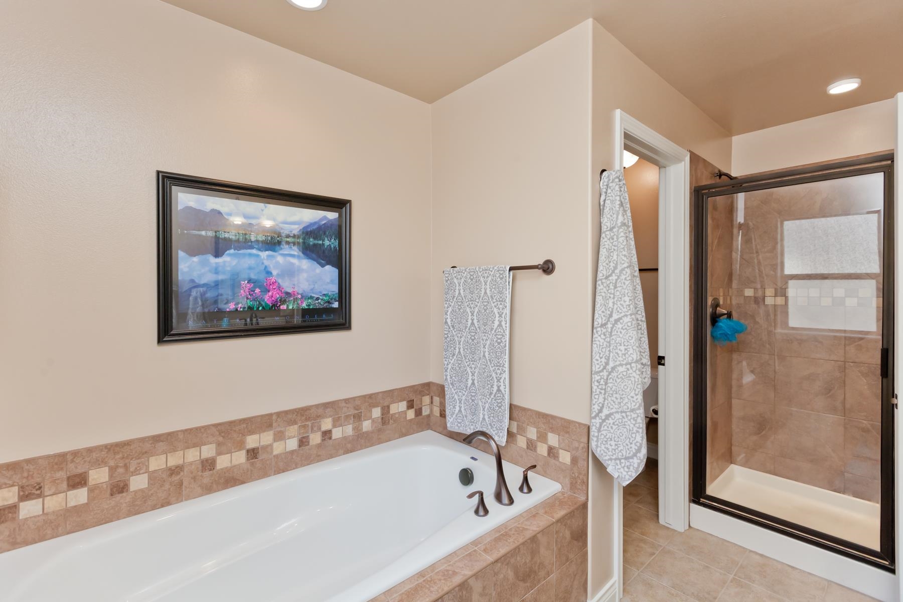 1037 Wingate Drive Fruita, CO 81521 - Photo 14 of 42 a bathroom with a bathtub and a shower