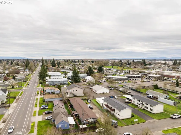 an aerial view of a city