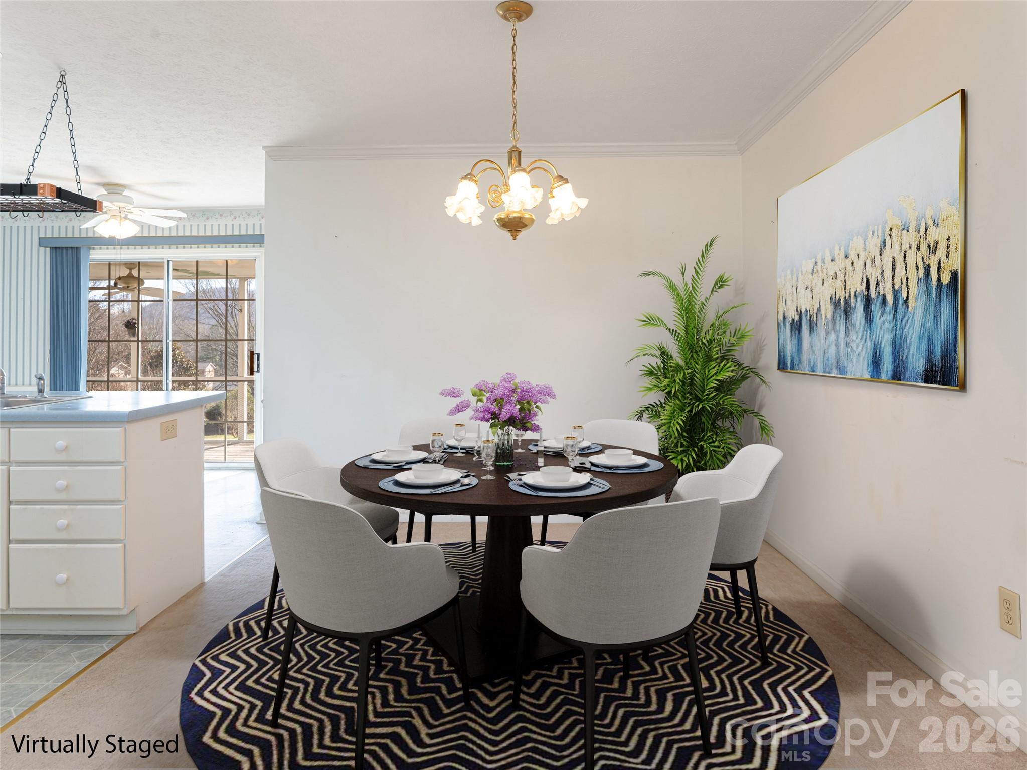 120 Burge Mountain Road Hendersonville, NC 28792 - Photo 11 of 44 a dining room with furniture and window