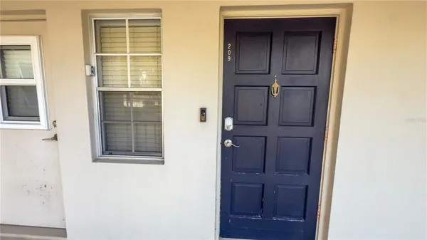 a view of front door