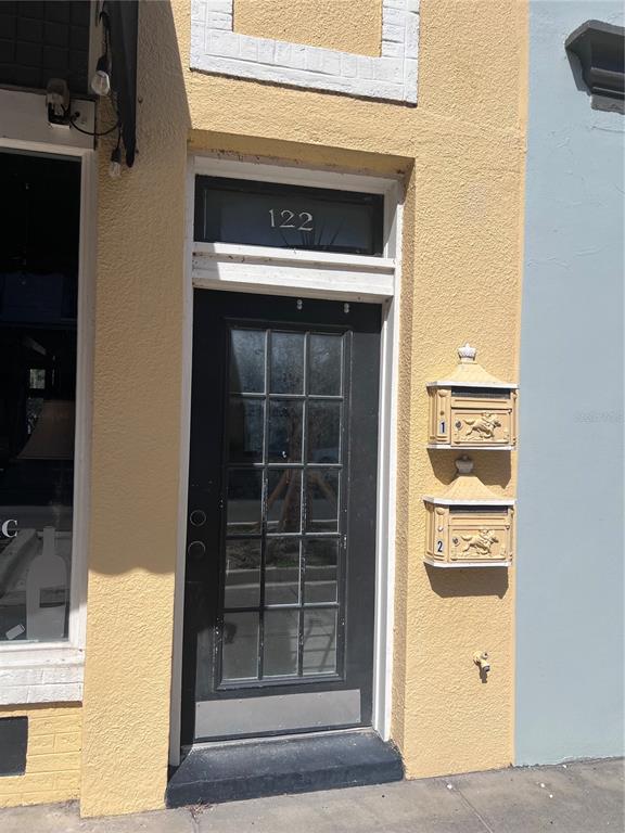 a view of front door