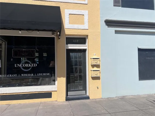 a view of a entryway door front of house
