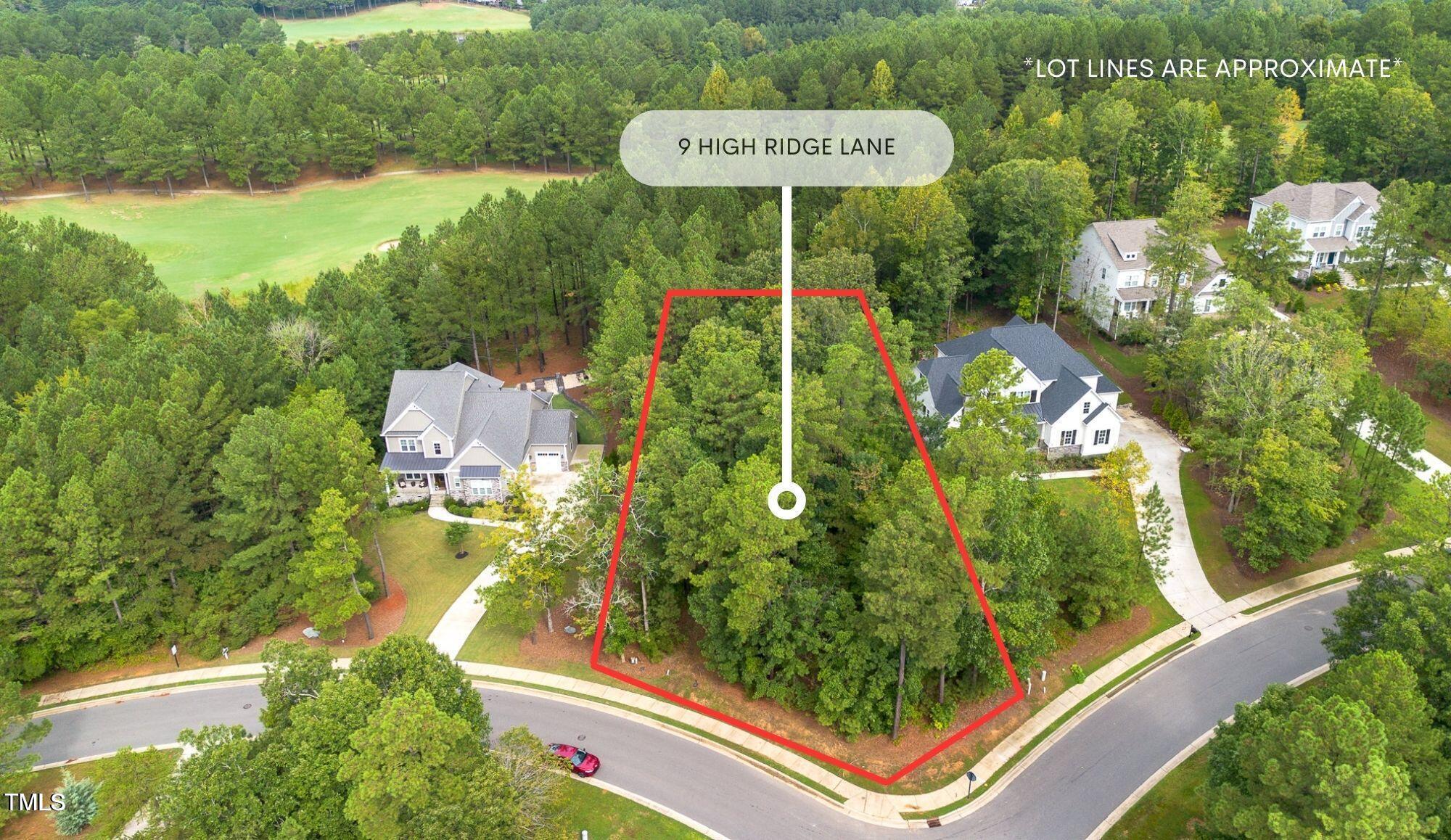 9 High Ridge Lane Pittsboro, NC 27312 - Photo 21 of 25 an aerial view of a residential houses with yard and swimming pool