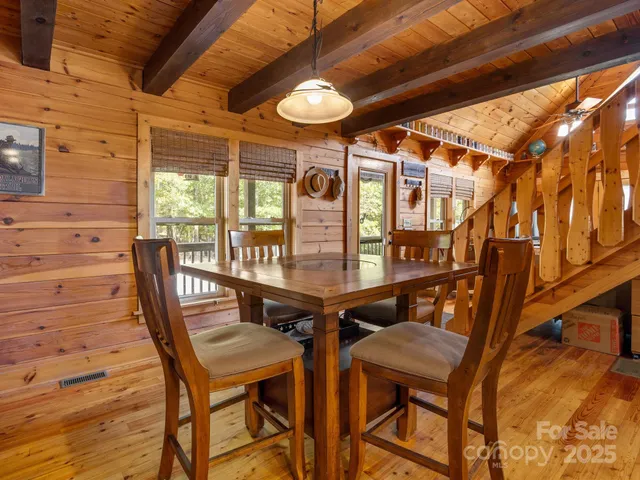 a view of an outdoor space with seating area