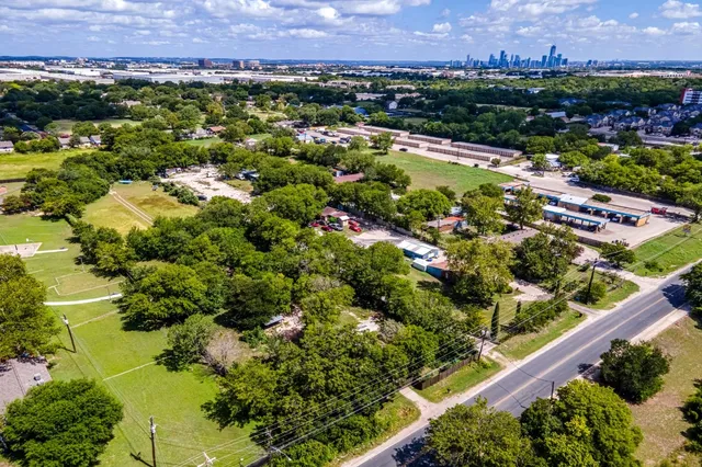 a view of a city with tall buildings