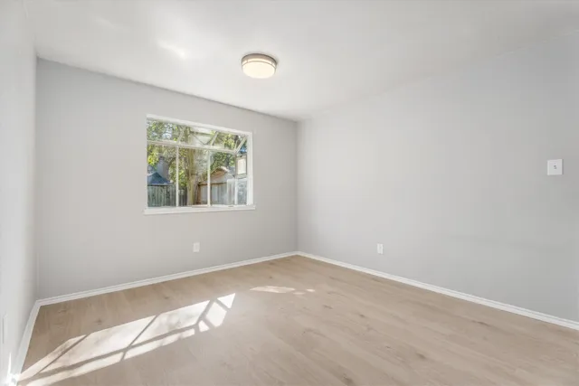 an empty room with a window