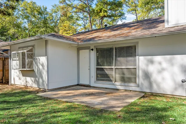 a backyard of a house