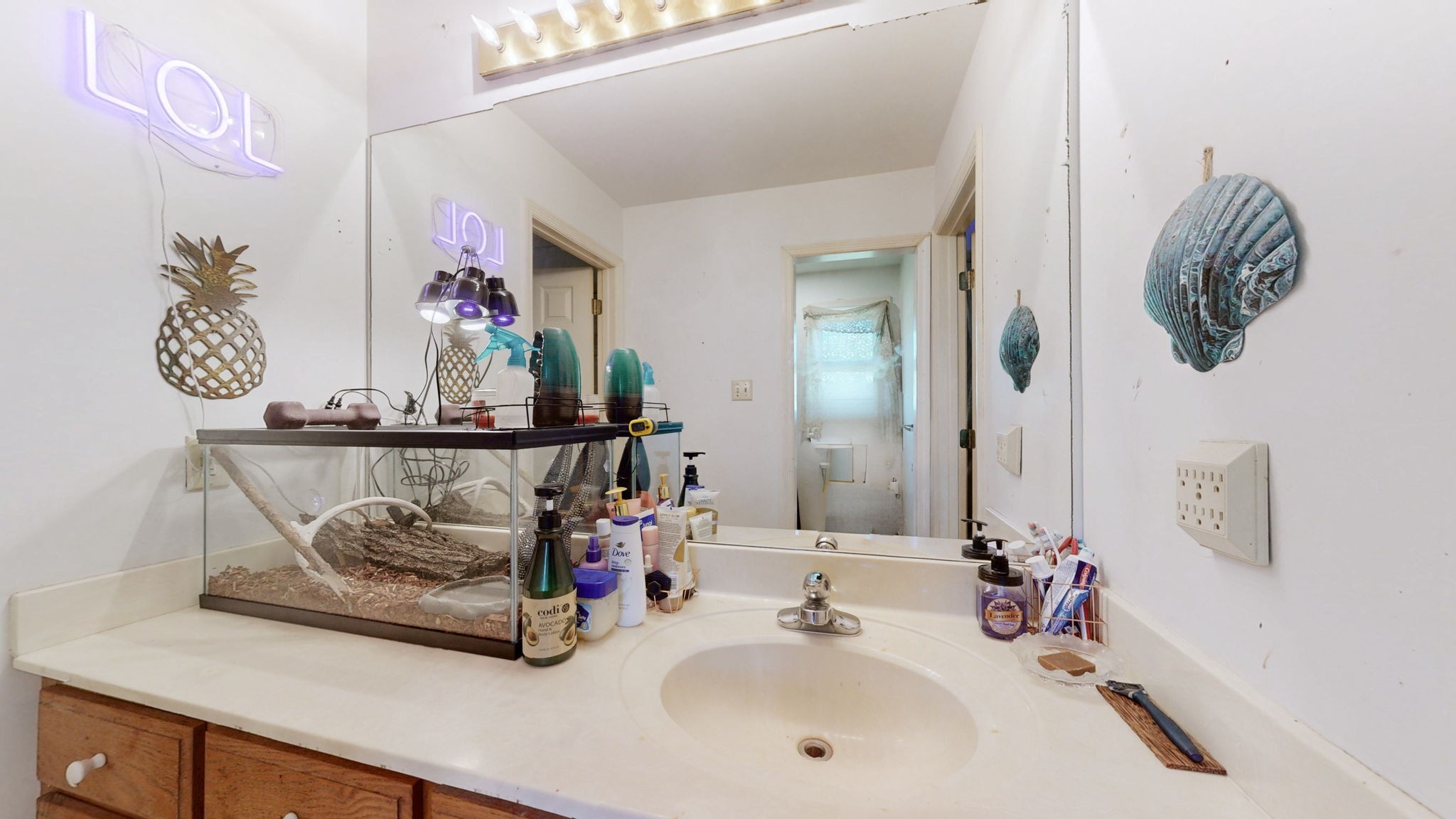 881 Coaling Road Charlotte, TN 37036 - Photo 10 of 29 a bathroom with a sink and a mirror