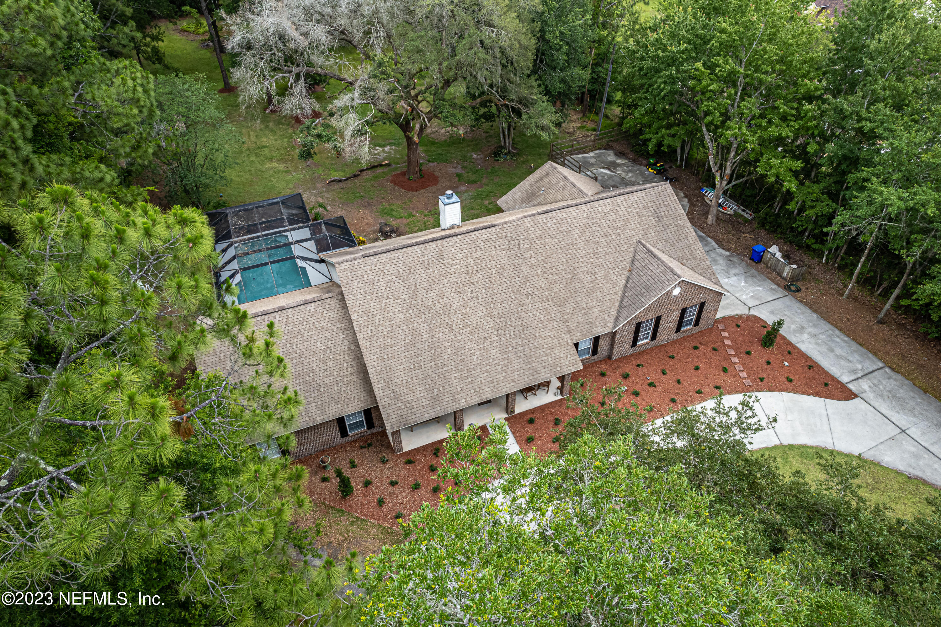 1193 Marlee Road St. Johns, FL 32259 - Photo 53 of 63 an aerial view of a house with a yard and lake view
