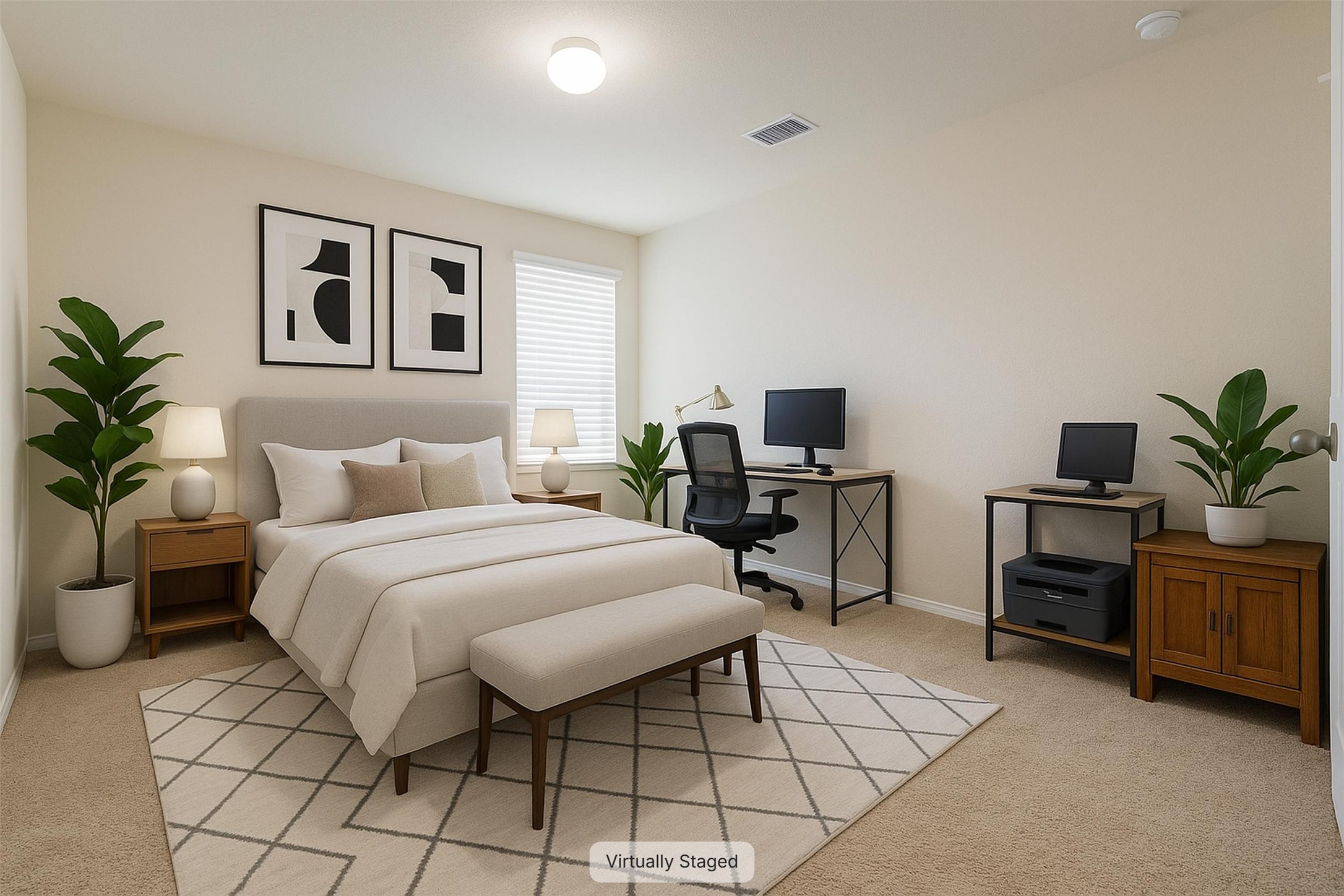 11620 Carbrook Road Manor, TX 78653 - Photo 26 of 40 a bedroom with a large bed and a desk