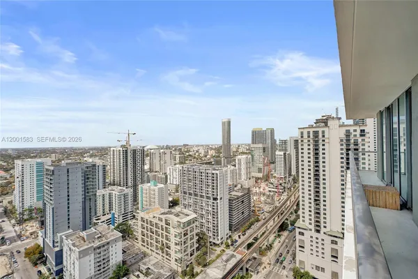 a view of city with balcony