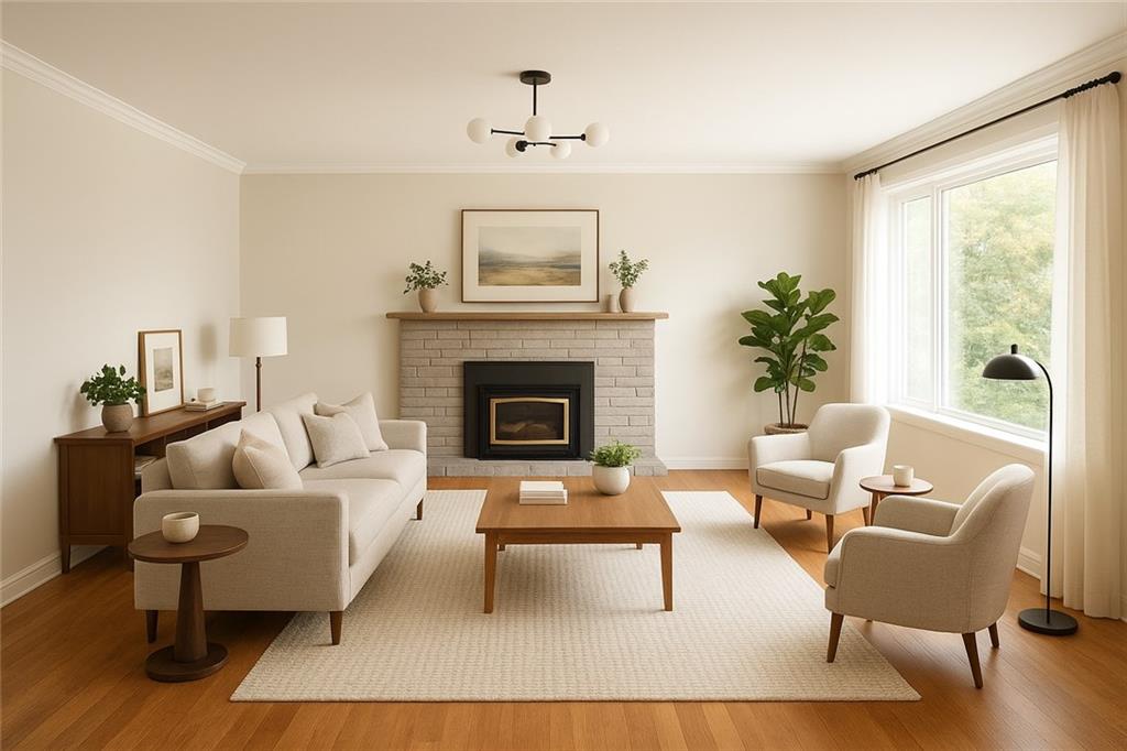 497 Ross Road Eighty Four, PA 15330 - Photo 13 of 35 a living room with furniture and a fireplace