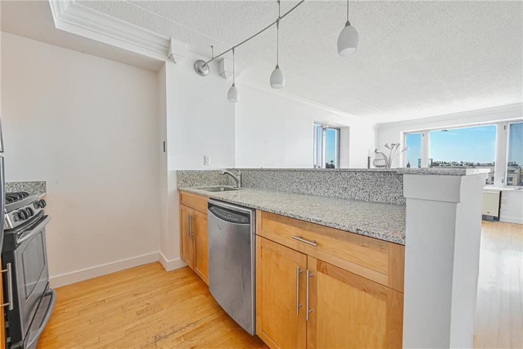 53 Boerum Place, Unit 7C Brooklyn, NY 11201 - Photo 7 of 7 a view of a kitchen with a sink and dishwasher