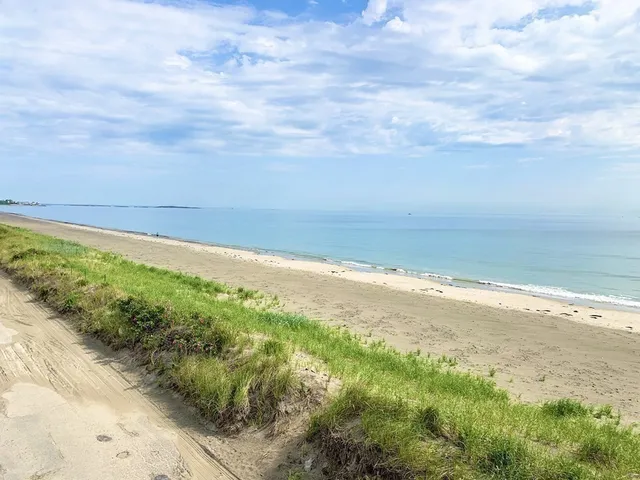 a view of beach and ocean