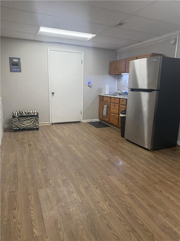 975 Ridgedale Drive Lawrenceville, GA 30043 - Photo 21 of 31 a view of a kitchen with a refrigerator a stove top oven and a refrigerator