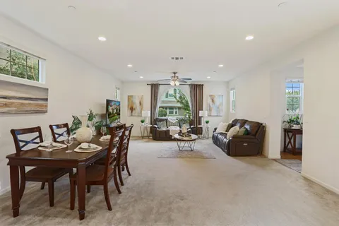 a view of a livingroom with furniture