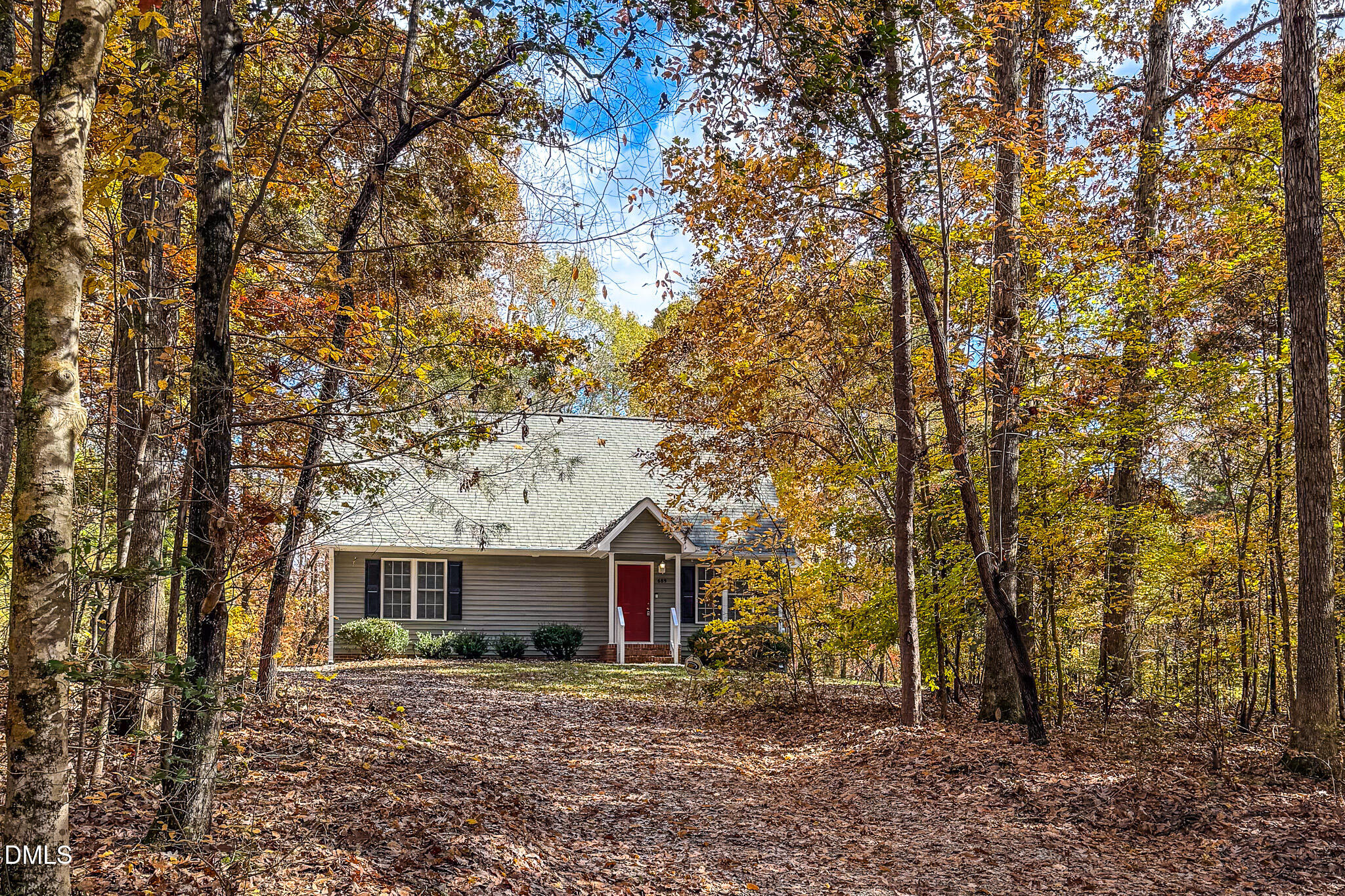 689 Lockamy Road Timberlake, NC 27583 - Photo 8 of 33 a house is sitting in middle of forest