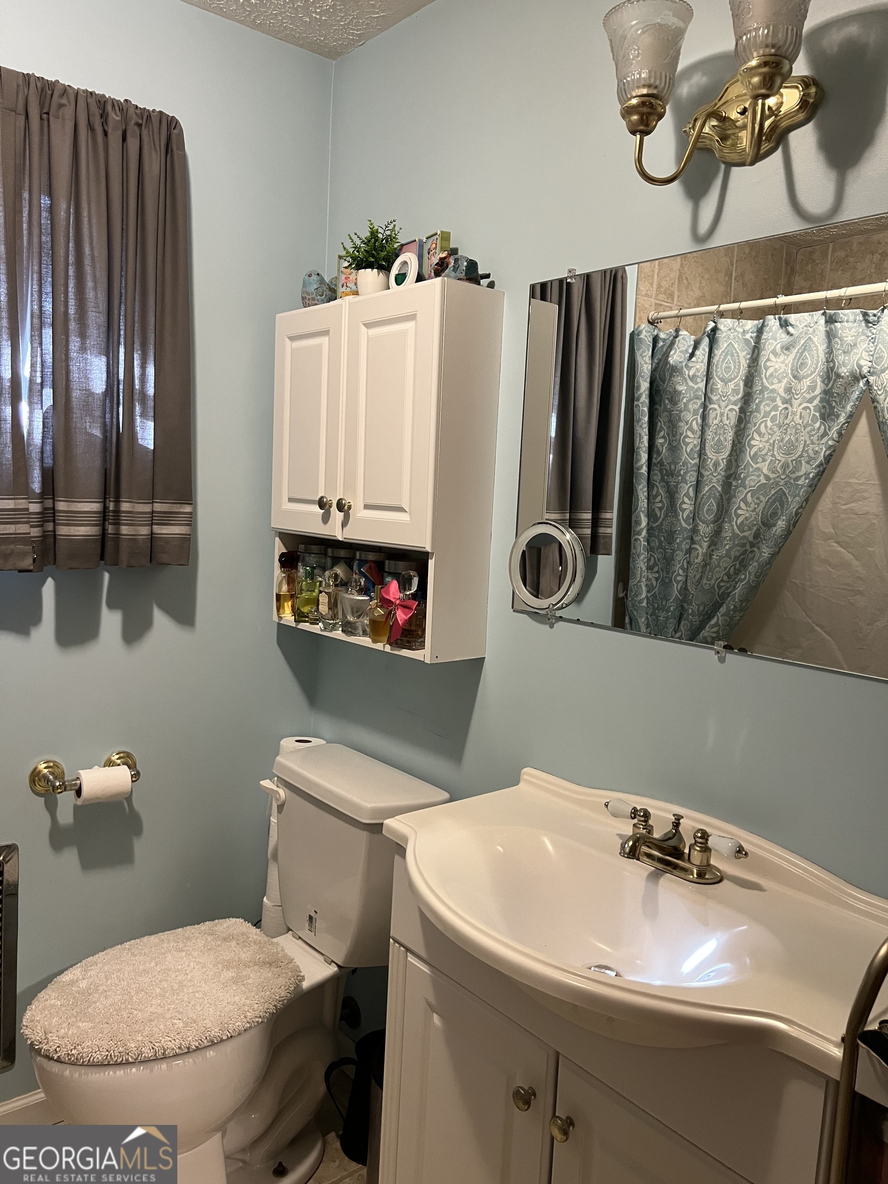 6419 Cochran Highway Cochran, GA 31014 - Photo 18 of 55 a bathroom with a sink a toilet and a mirror