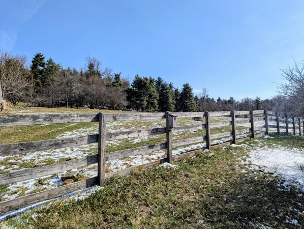 a view of a backyard with water fountain