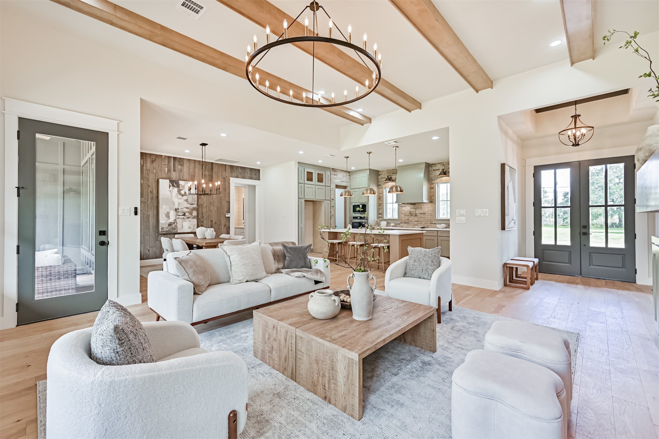 208 Pony Trail Angleton, TX 77515 - Photo 10 of 50 a living room with furniture a couch and large windows