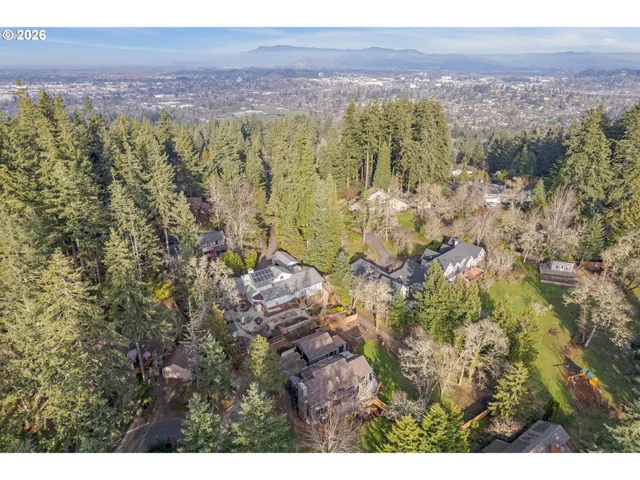 a view of city and mountain
