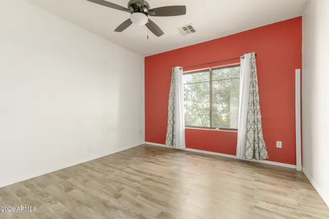 an empty room with a window