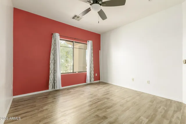 an empty room with a window