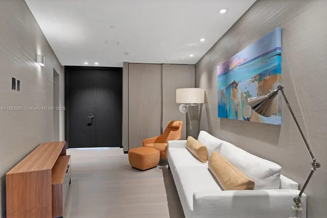 a bedroom with a bed and furniture