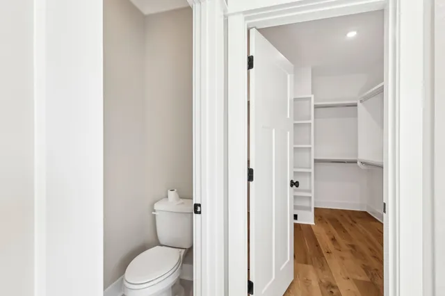 a close view of closet