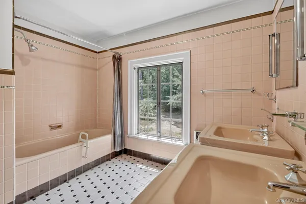 a view of balcony with wooden floor