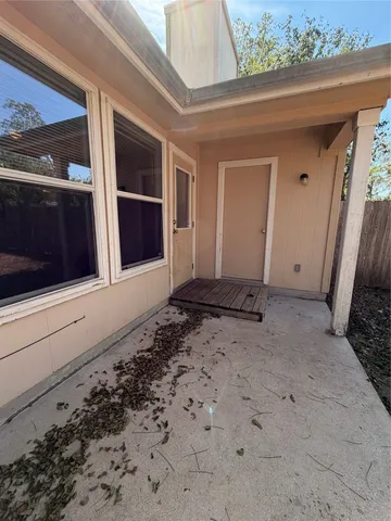 a view of front door of house