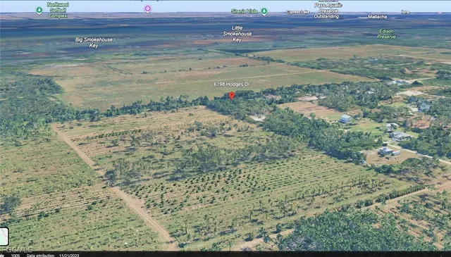 a view of a pathway with a yard