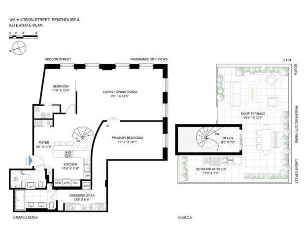 $2,995,000 | 165 Hudson Street, Unit PHA | TriBeCa