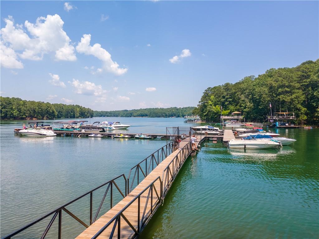 a view of swimming pool and lake view