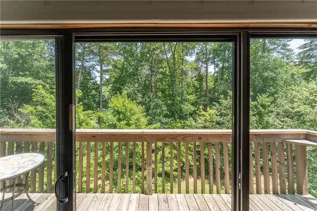 a view of a livingroom with wooden floor