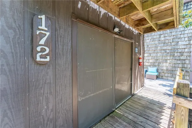 a outdoor view with a sitting space