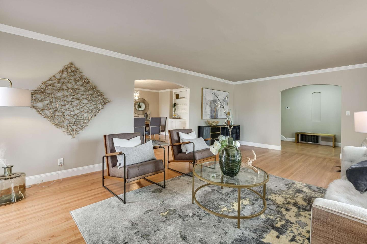 230 Victoria Road Burlingame, CA 94010 - Photo 6 of 69 a living room with furniture and wooden floor